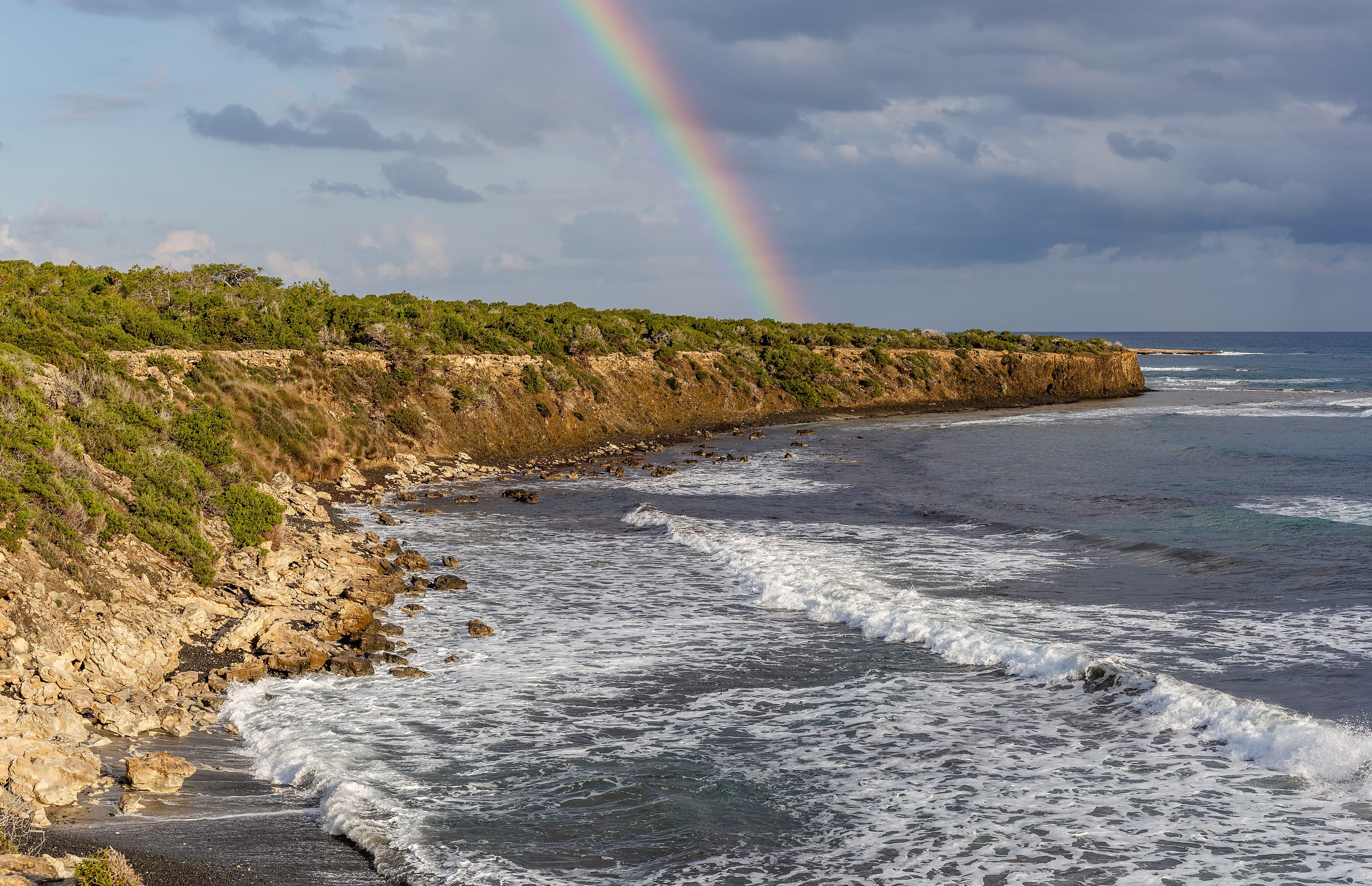 Rocky wild coast of the Akamas Peninsula