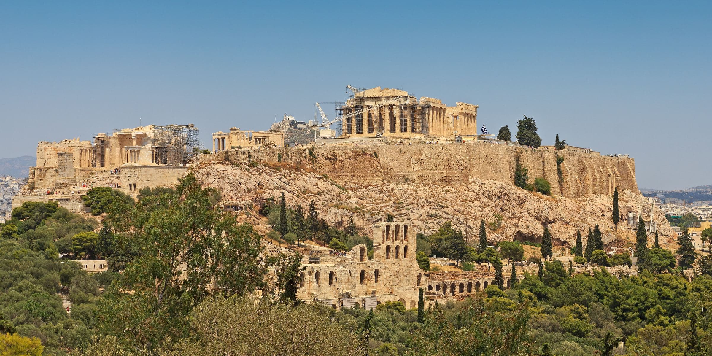 The Acropolis and the Parthenon above Athens