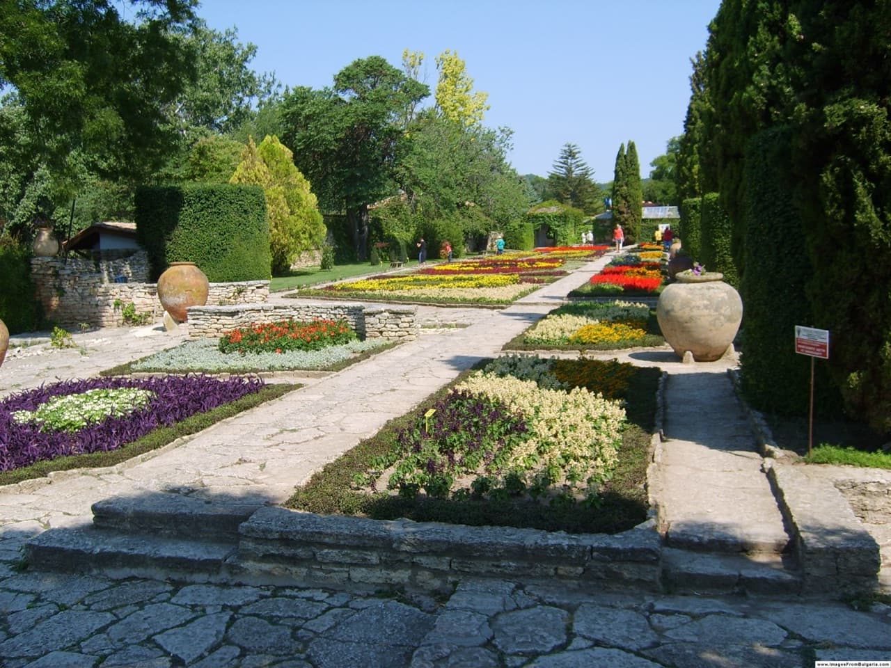 The seaside palace, minaret and terraced botanical gardens of Queen Marie in coastal Balchik