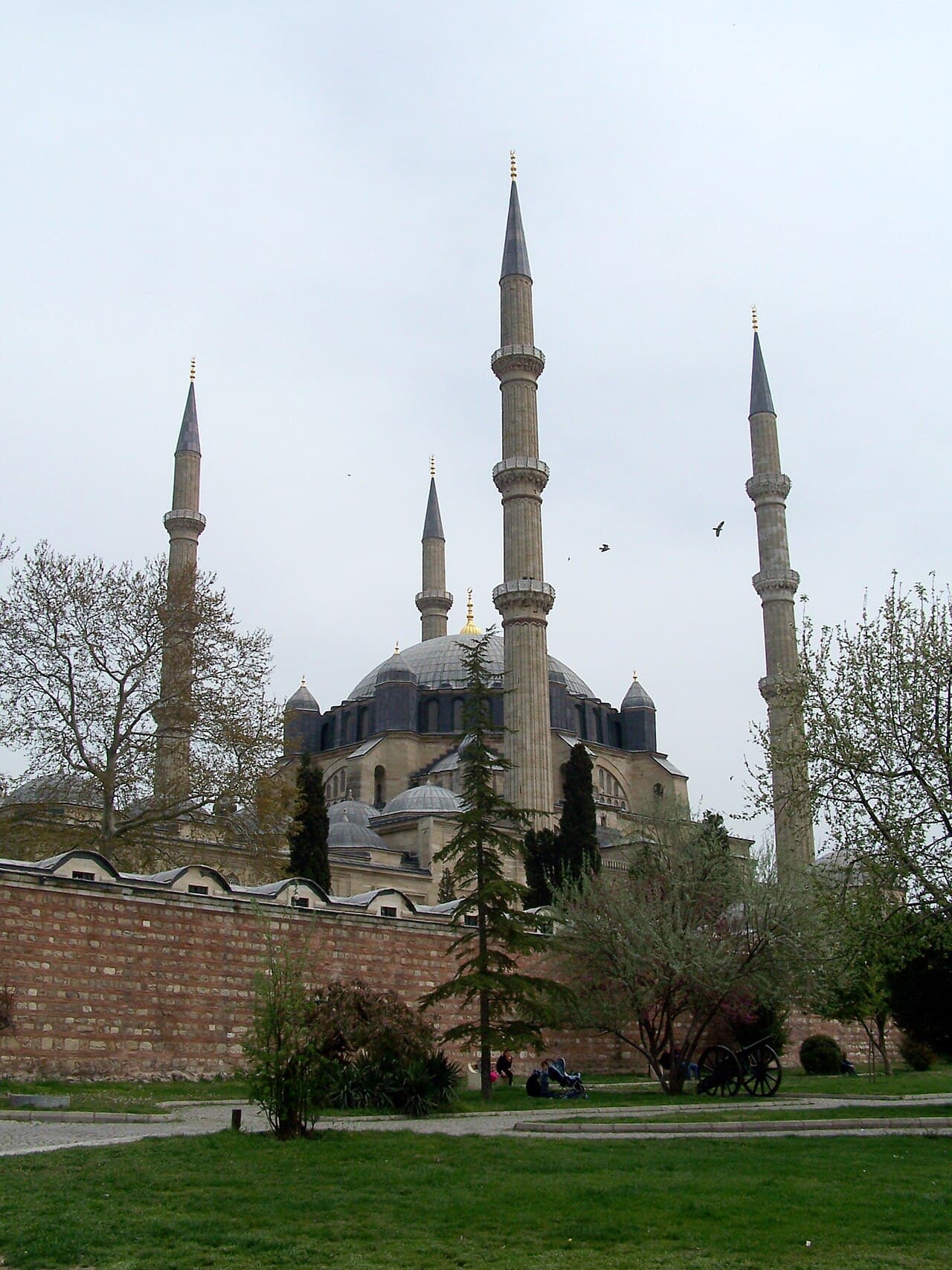 Monumental Selimiye Mosque designed by imperial architect Mimar Sinan dominating the skyline of Edirne in Turkish Thrace