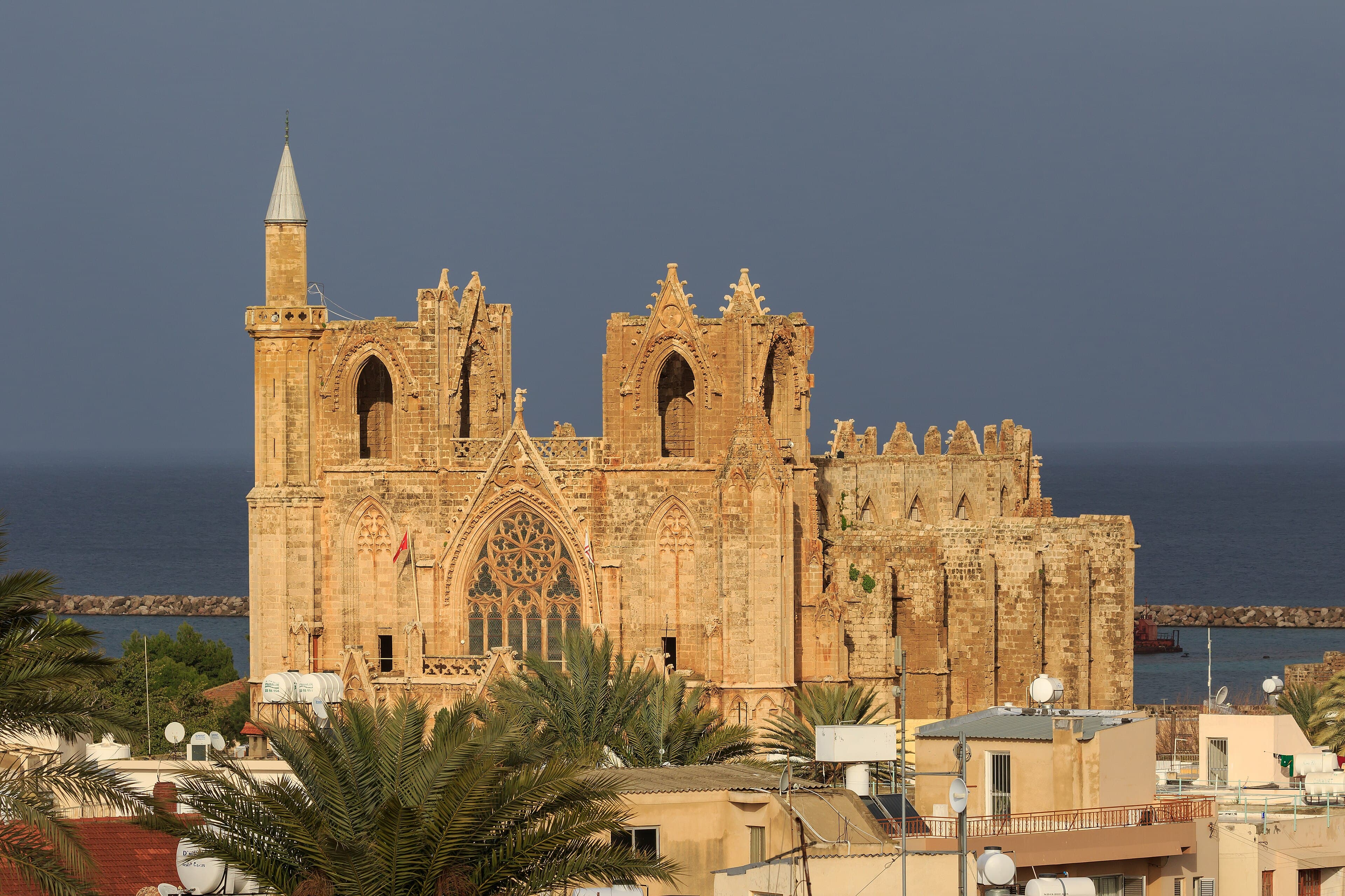 Lala Mustafa Pasha Mosque within the walled city of Famagusta