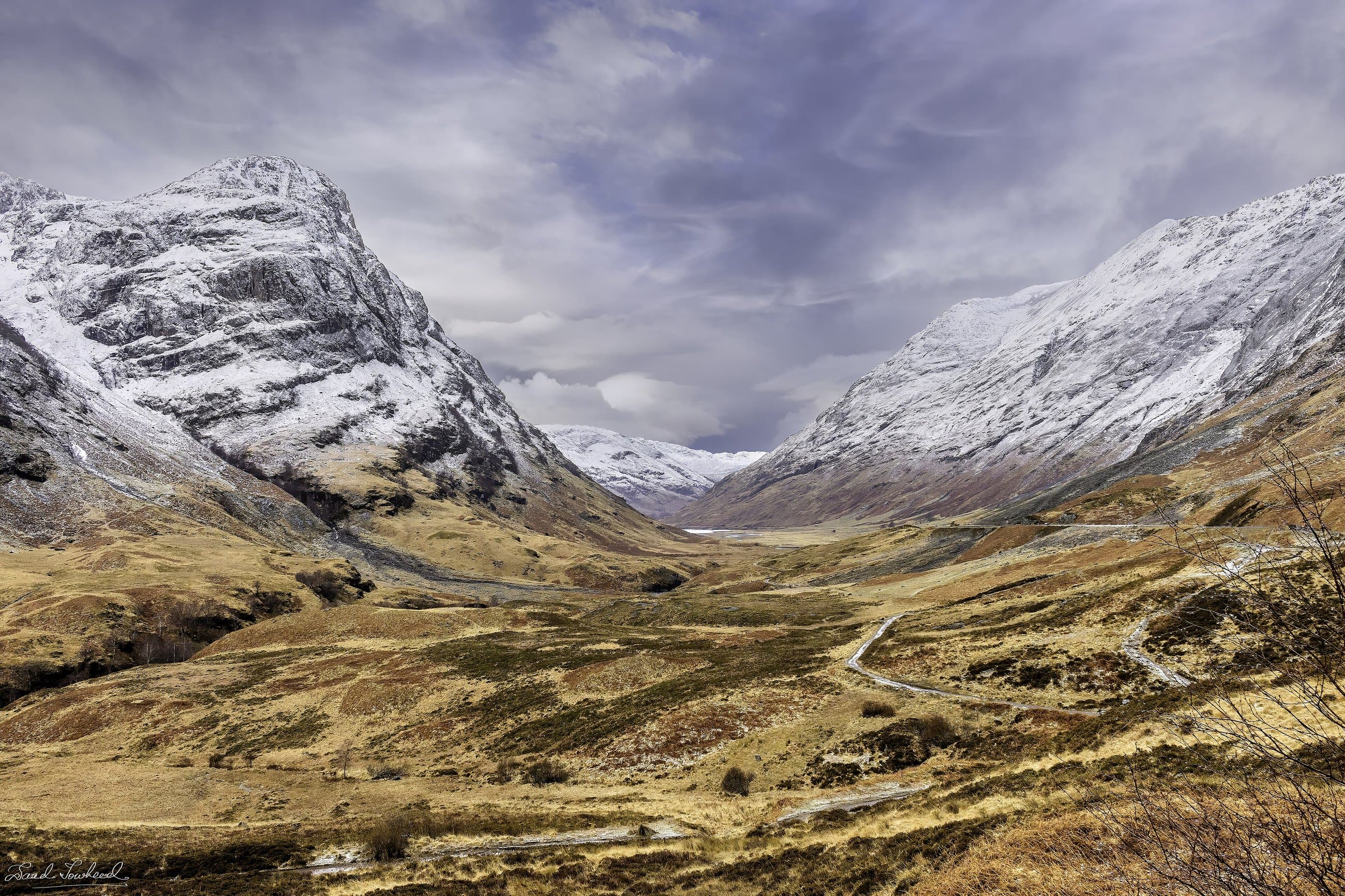 Steep mountain slopes above Glen Coe