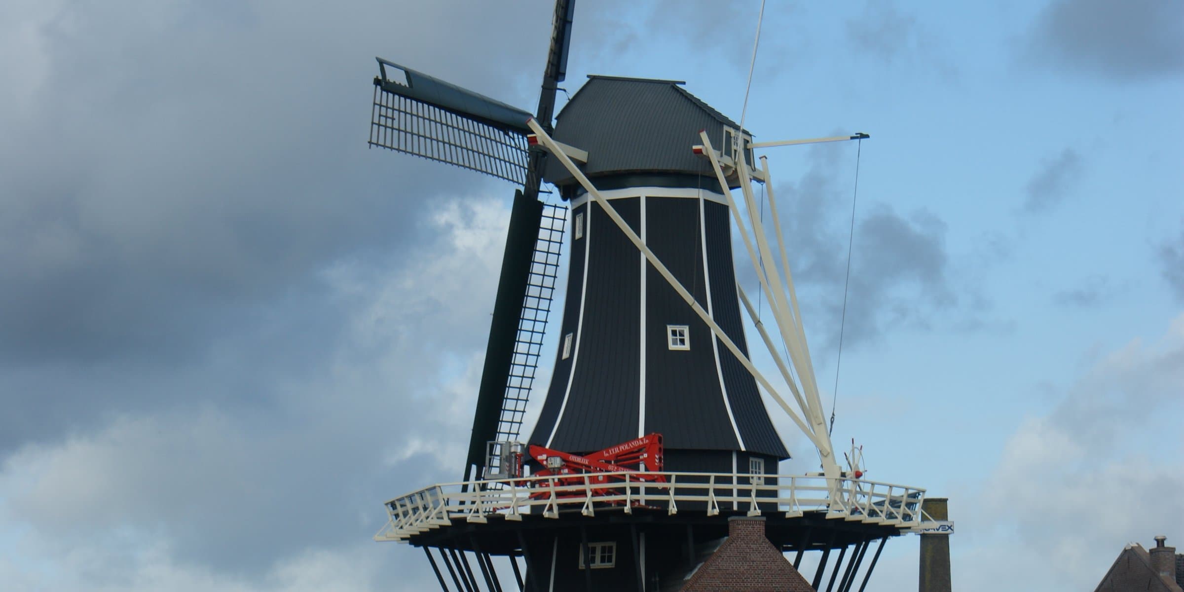 Molen de Adriaan windmill standing beside the river Spaarne in historic Haarlem