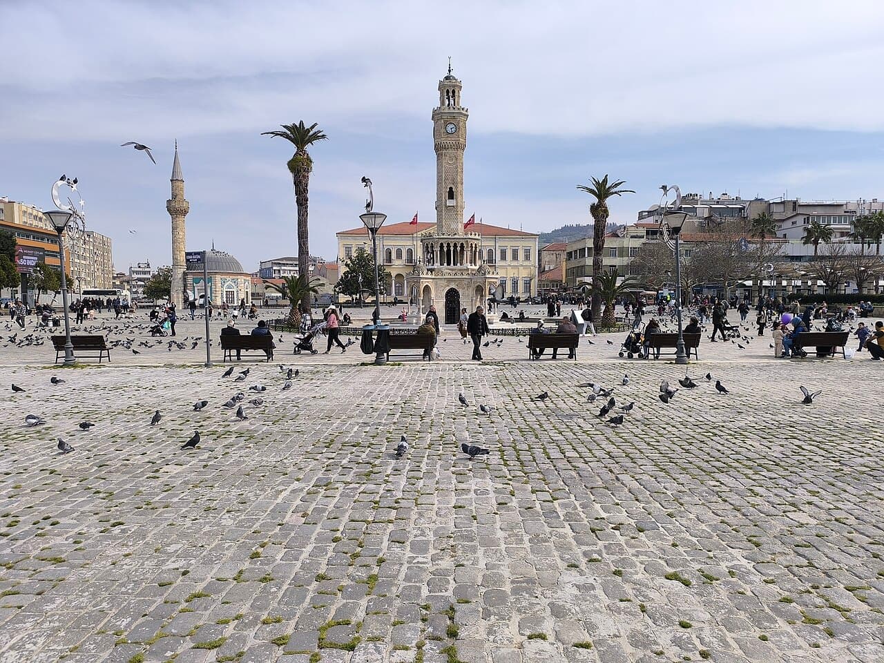 Historic stone houses, windmills and bougainvillea streets of Alaçatı on the Çeşme Peninsula
