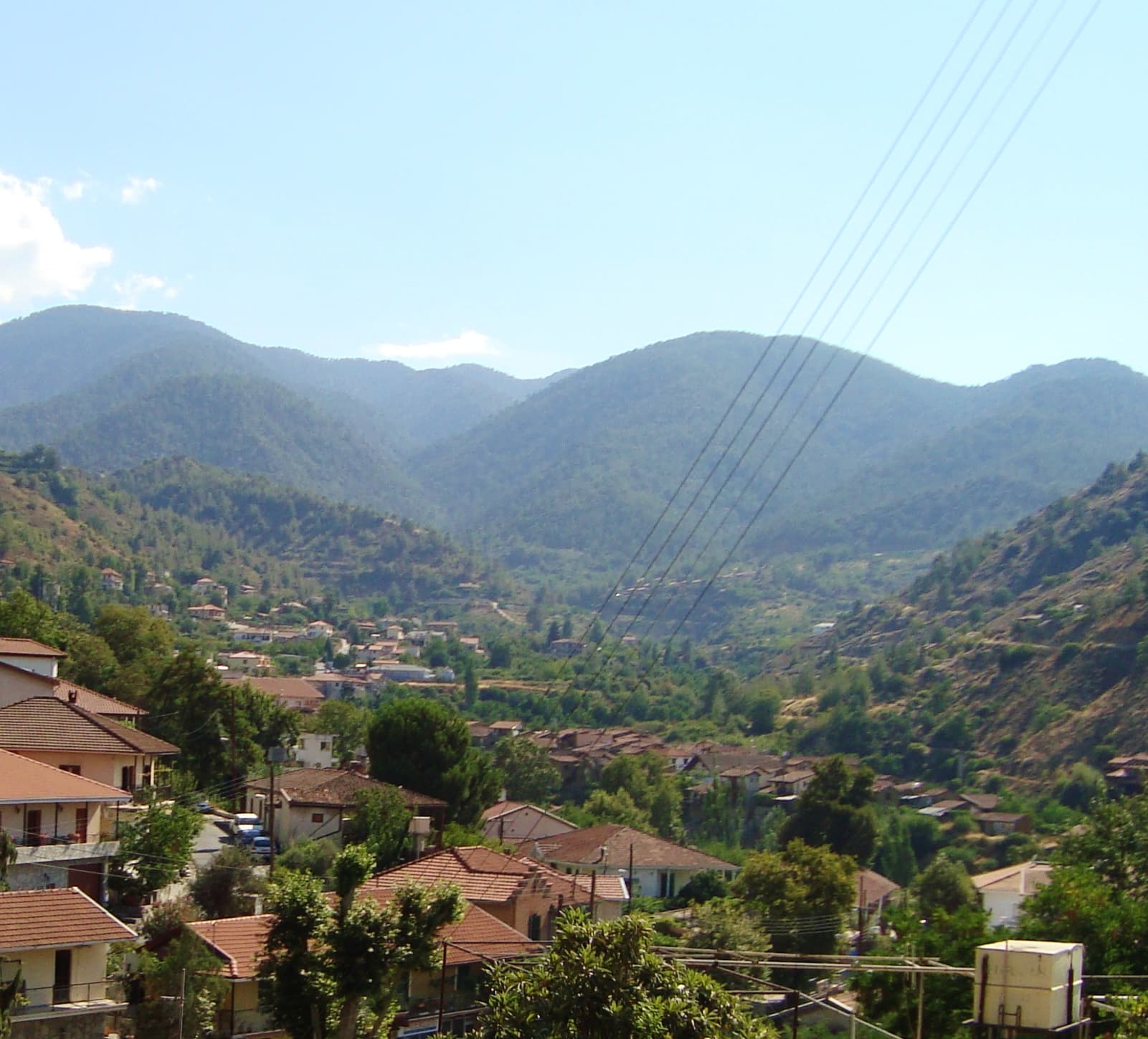 Kakopetria village in a green Troodos valley