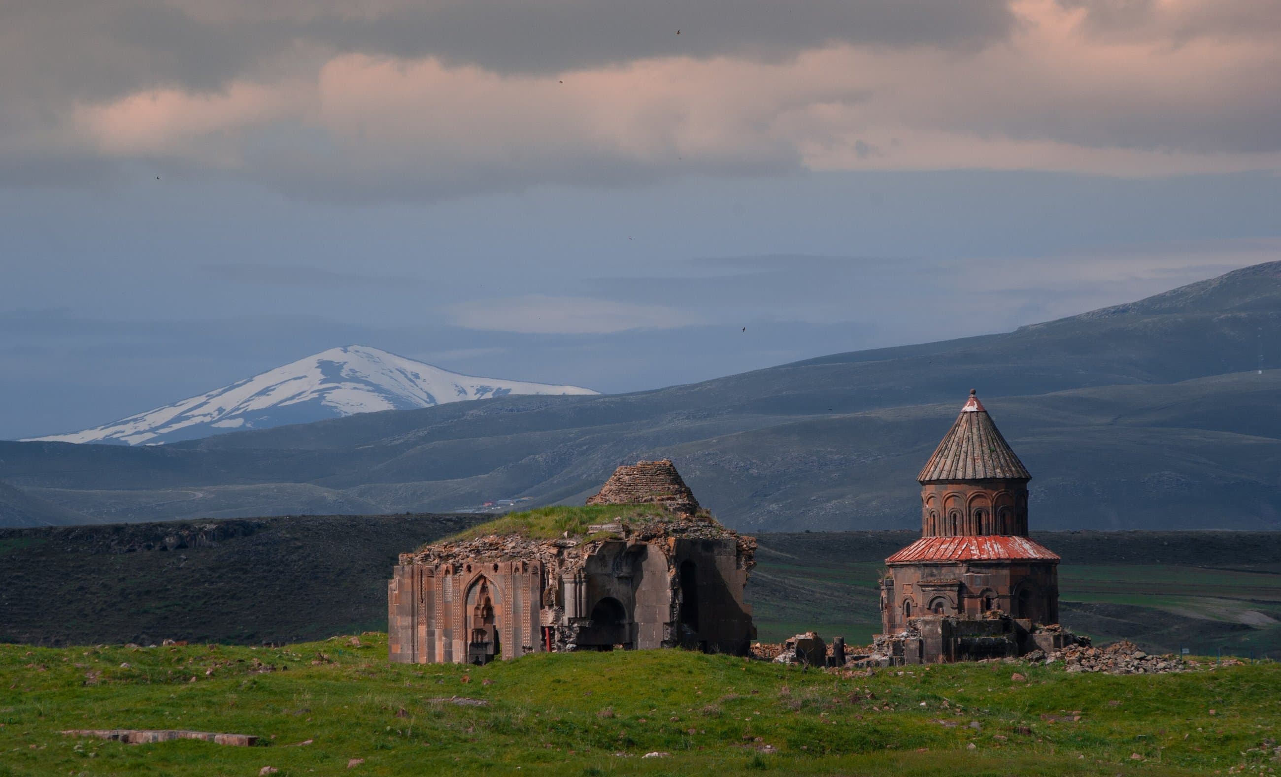 Ruined churches and city walls at ancient Ani
