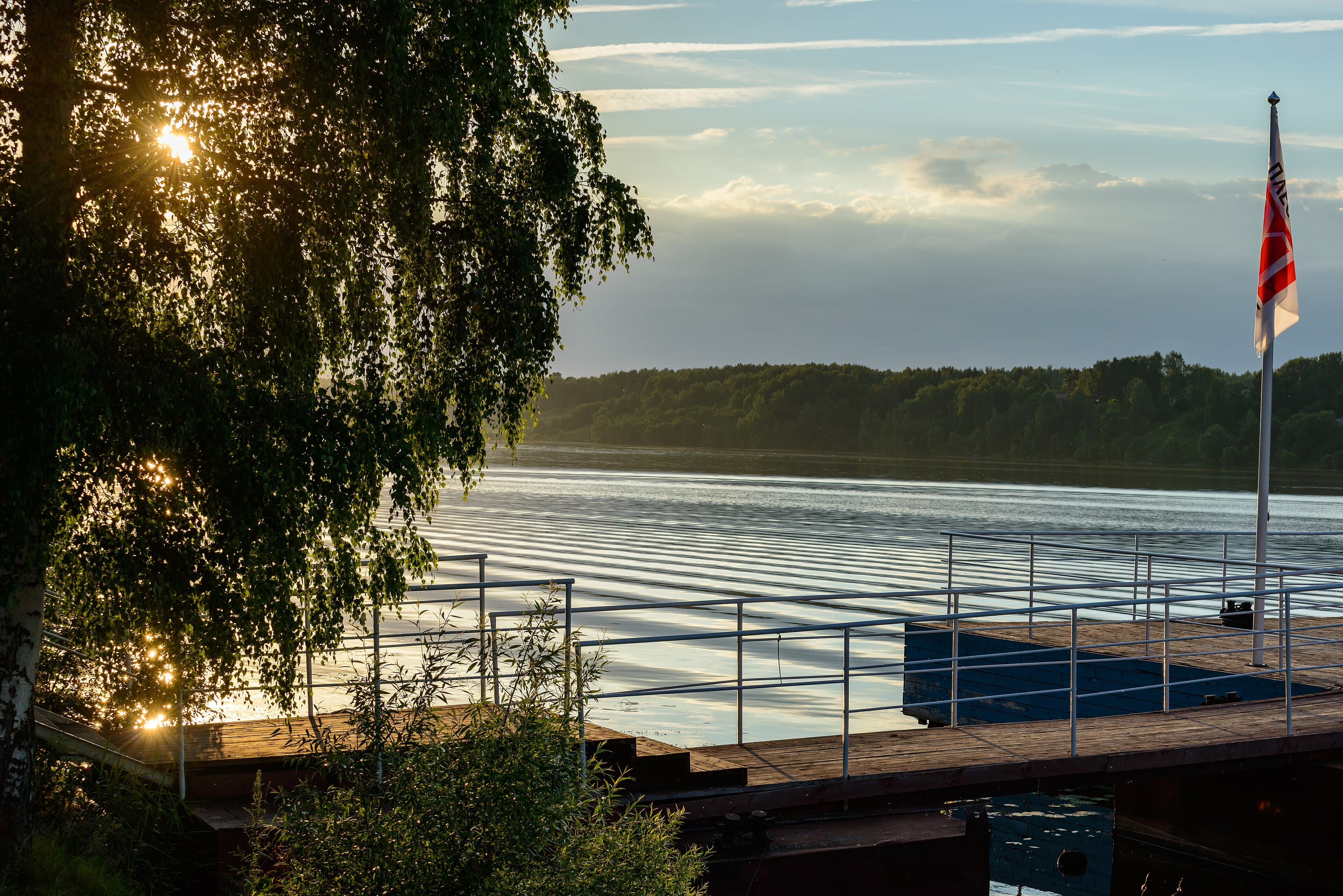 Volga embankment and hillside houses in Plyos