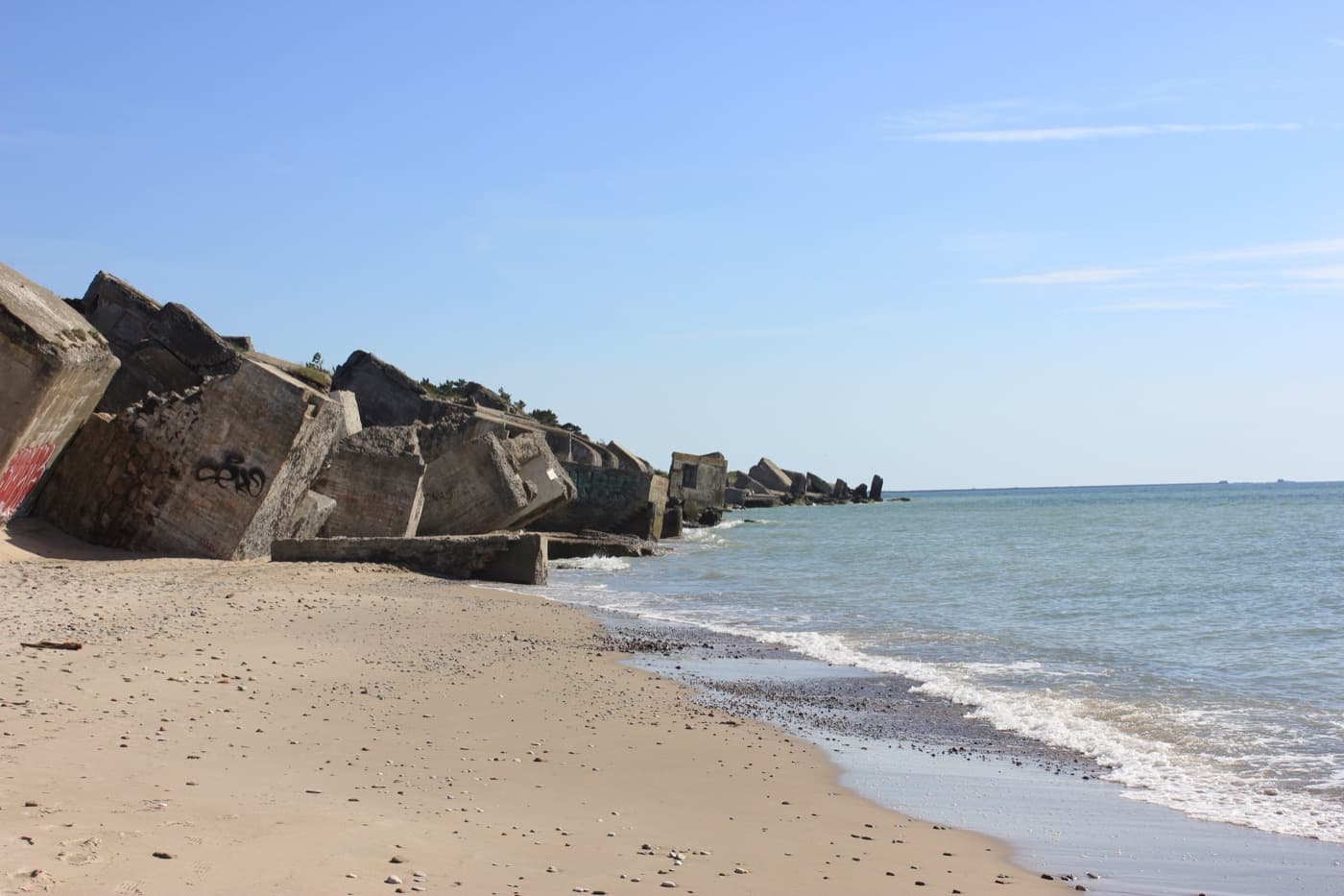 Historic Art Nouveau architecture and cobblestones in the coastal city of Liepāja
