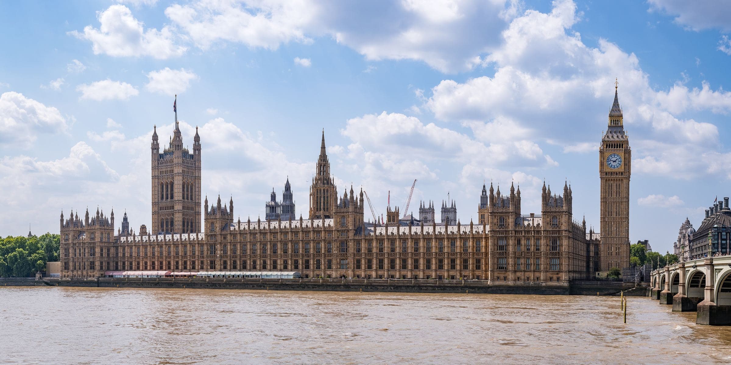 The Houses of Parliament and the Thames in London