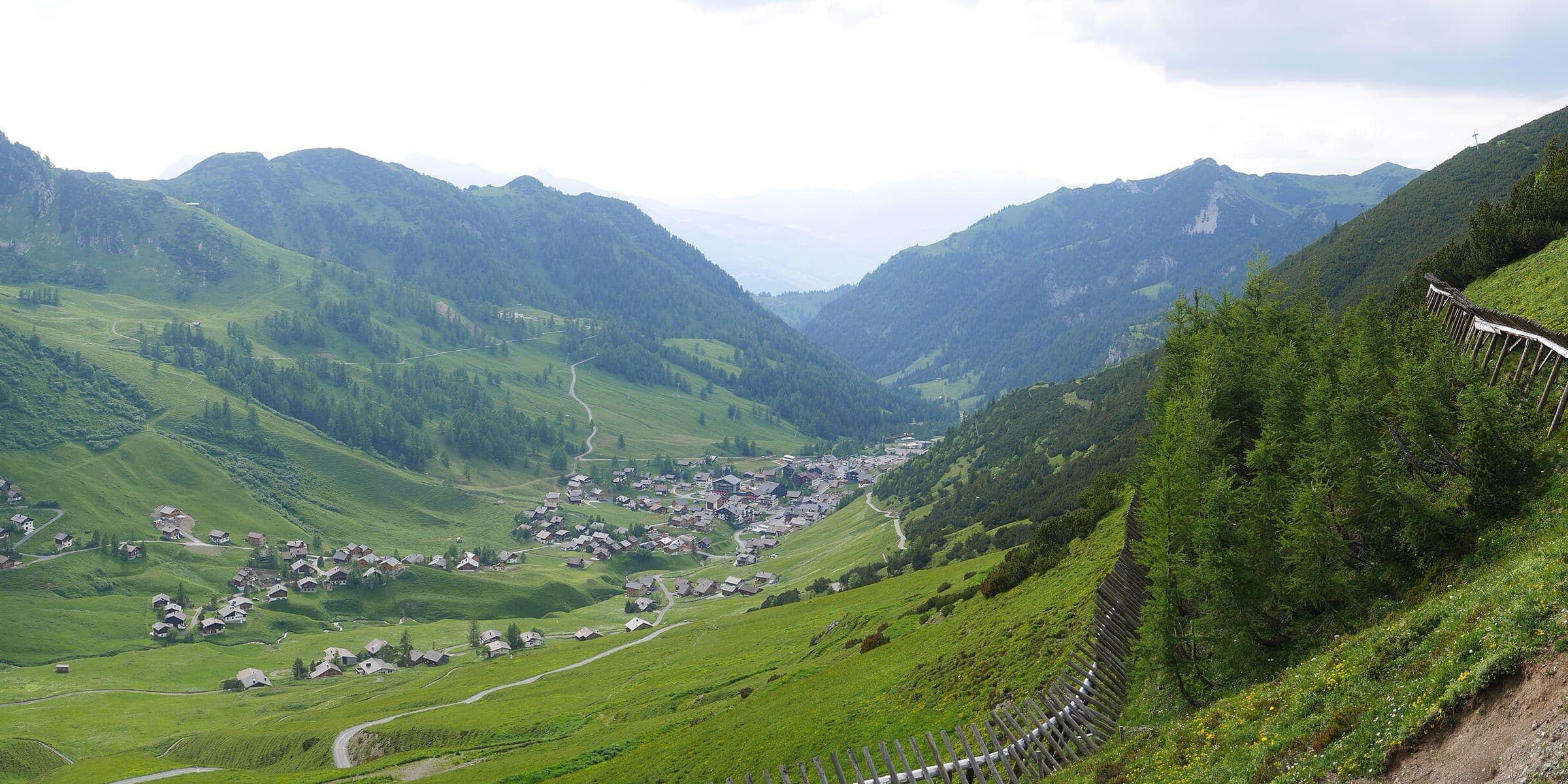 The high valley of Malbun with its chalets and meadows