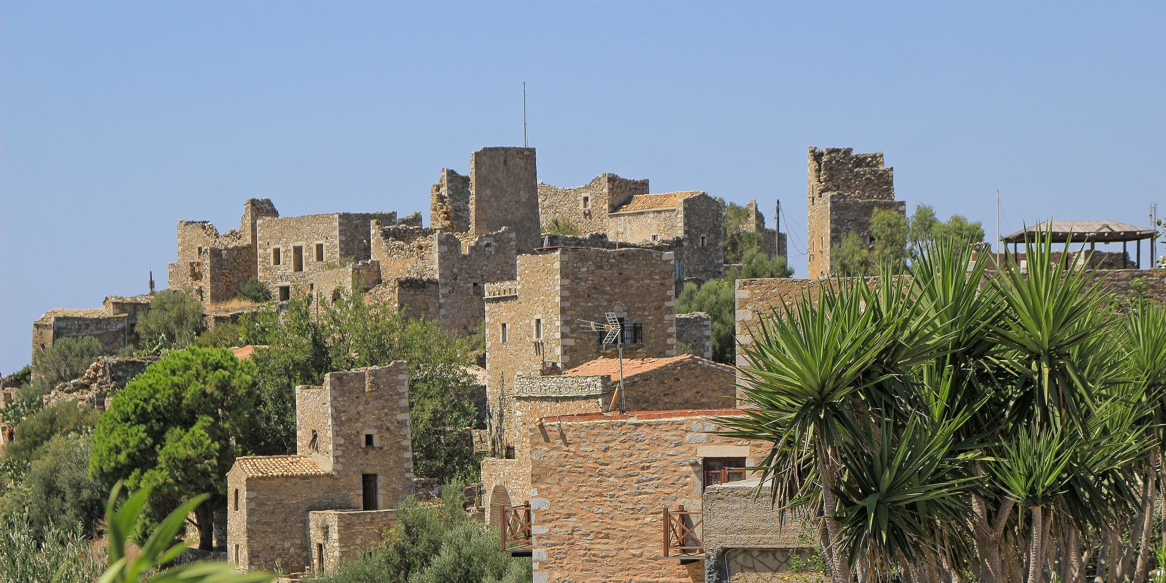 The stone tower houses of Vathia village in the Mani