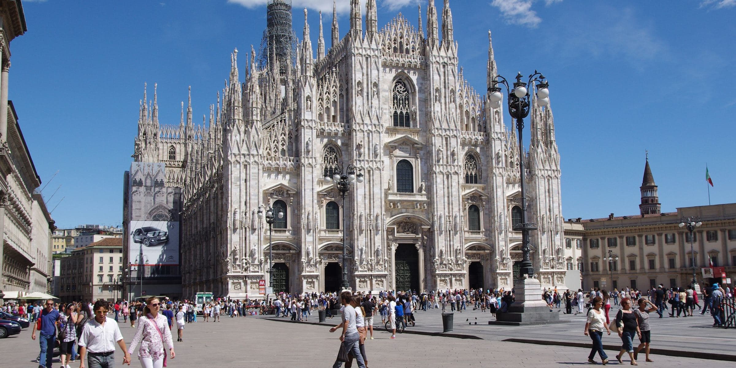 The marble spires of Milan Cathedral