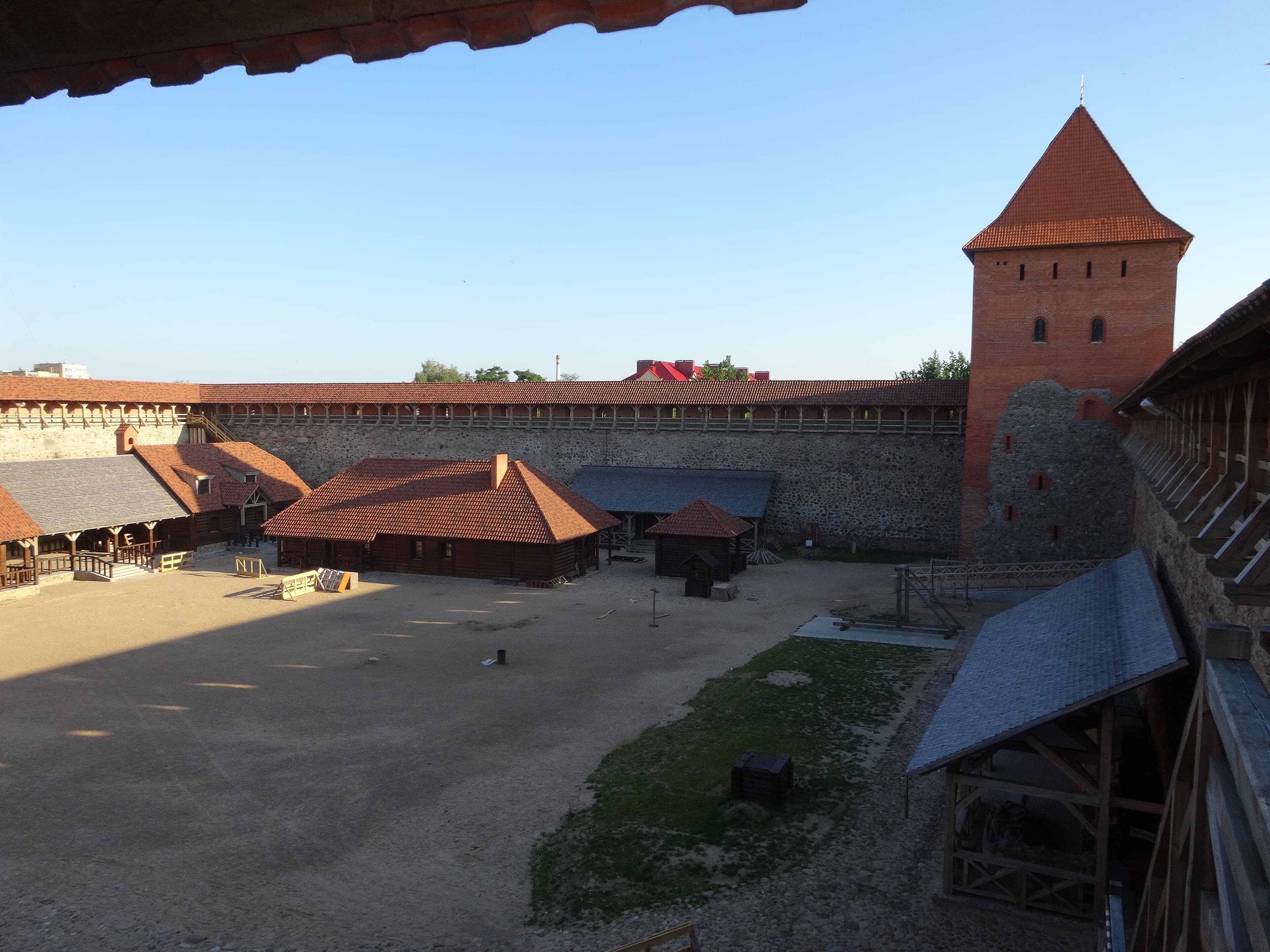 Brick walls and towers of Lida Castle