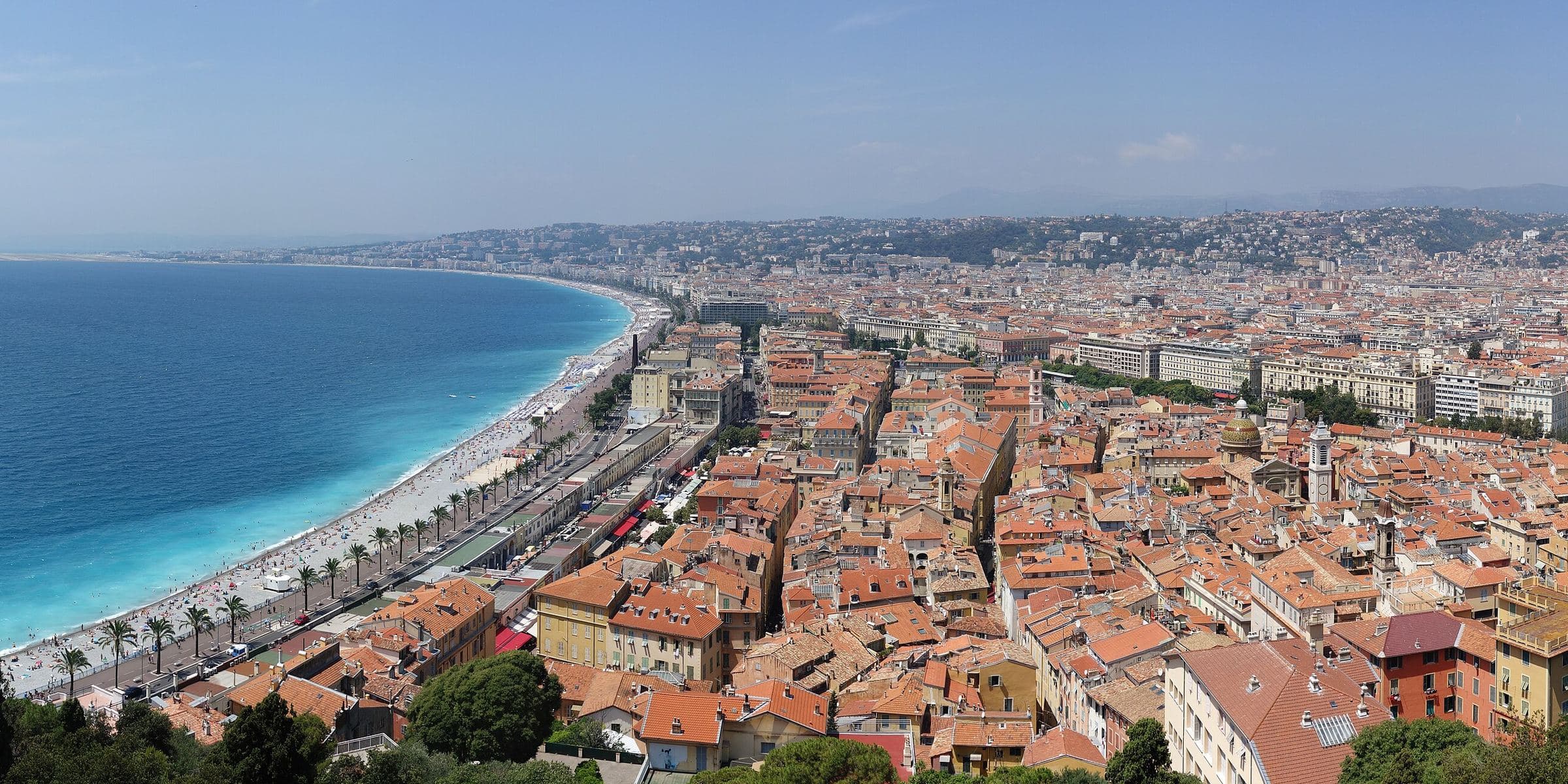 The Baie des Anges and the Promenade des Anglais in Nice