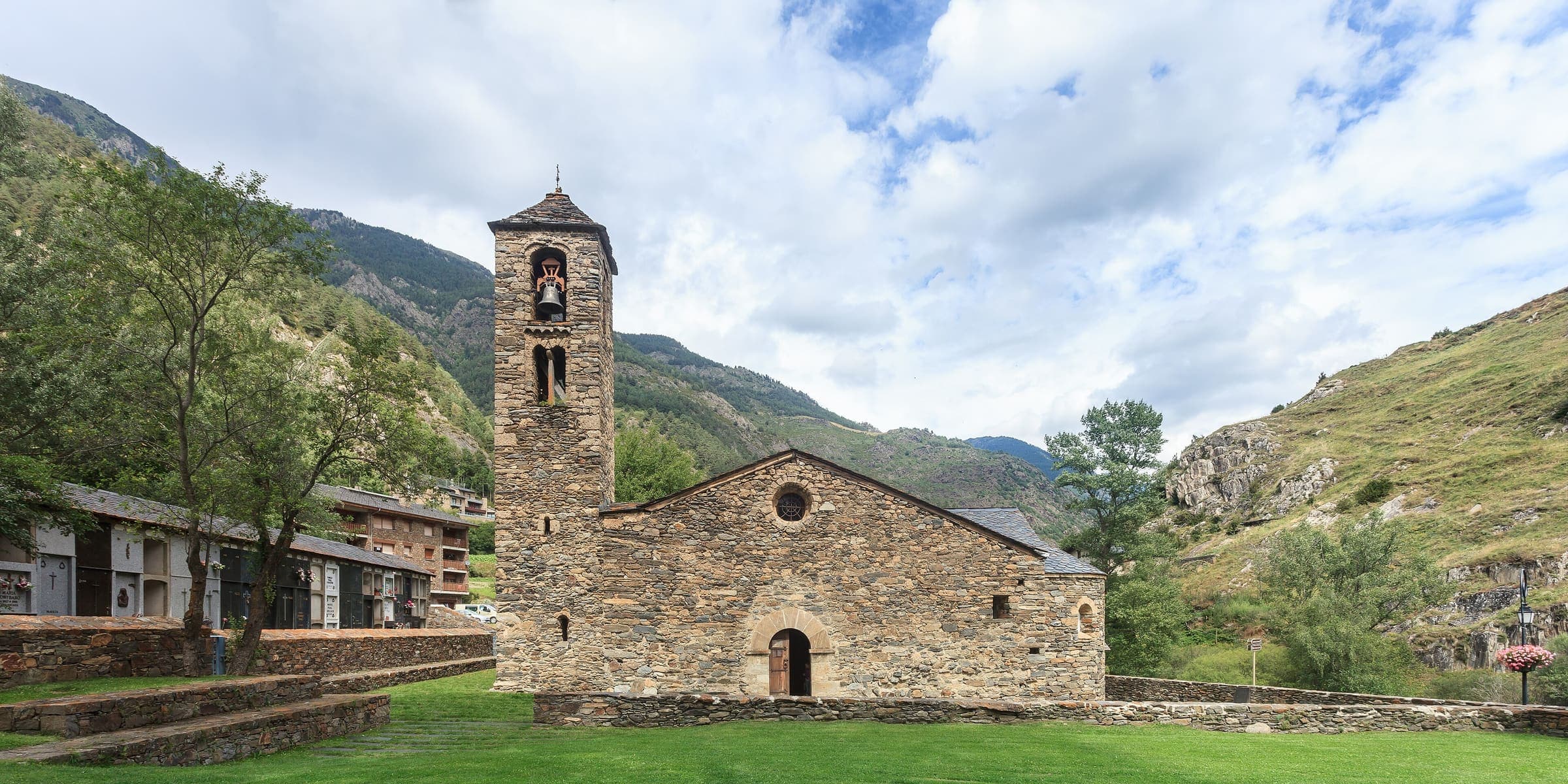 The Romanesque church of Sant Martí de la Cortinada in the Ordino valley