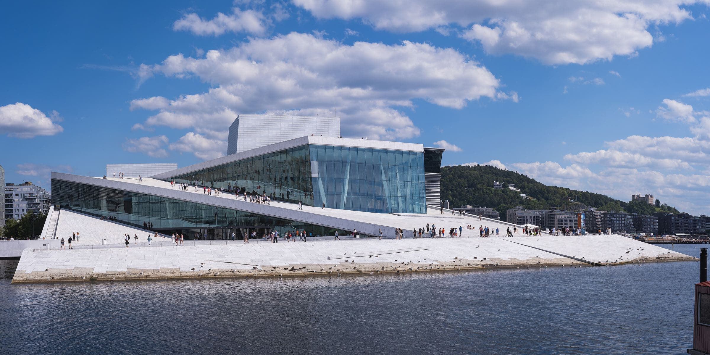 The Oslo Opera House on the fjord