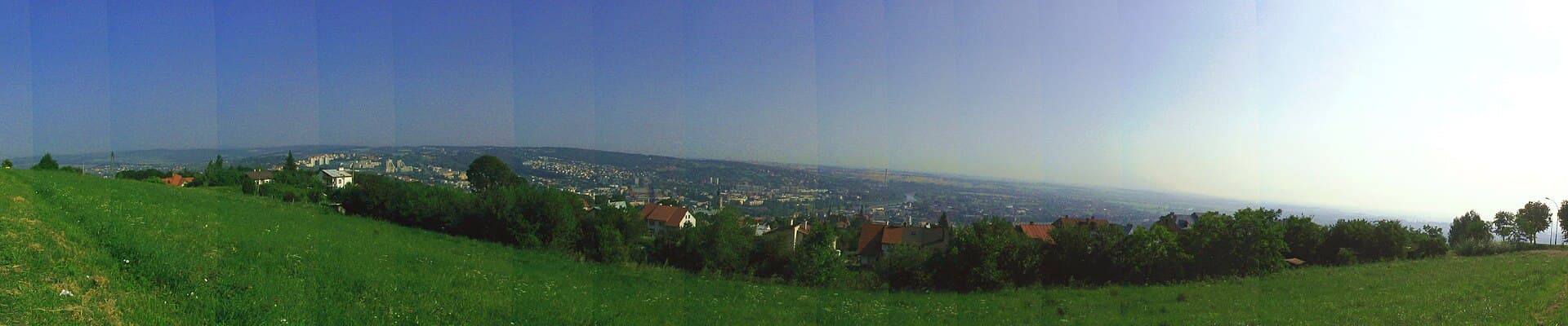 Historic rooftops and renaissance castle towers in Przemyśl overlooking the San River valley