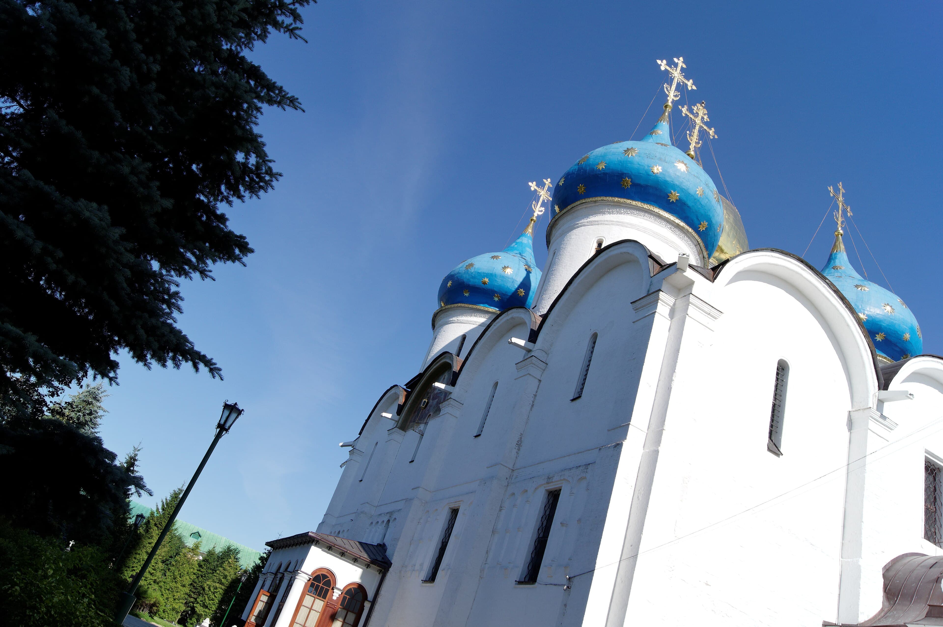 Assumption Cathedral inside the Trinity Lavra of St Sergius in Sergiev Posad