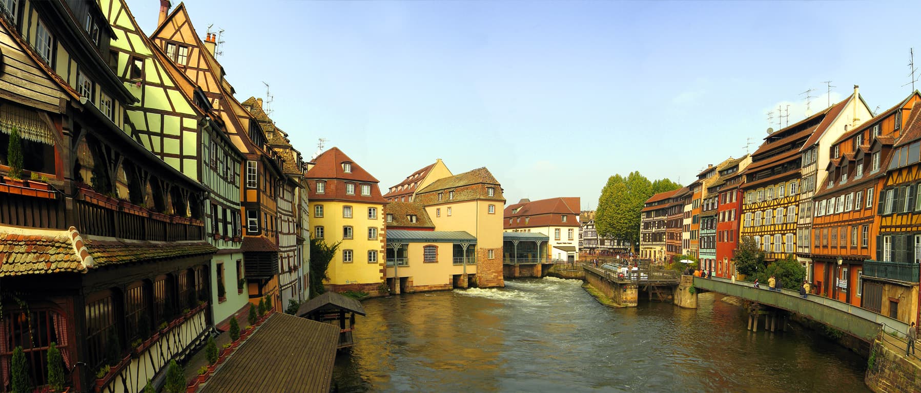 Half-timbered houses and canals of Petite France in Strasbourg