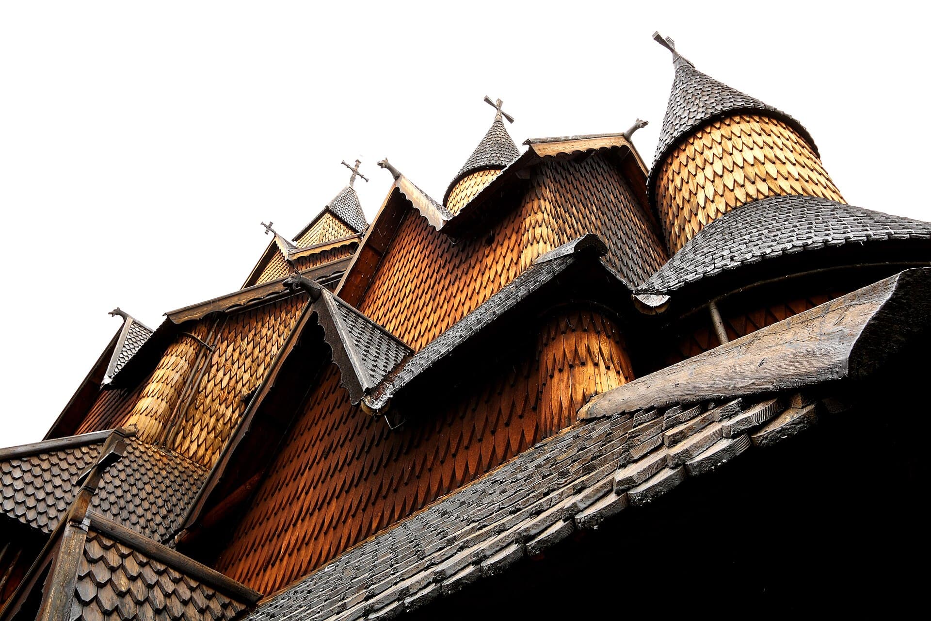 Heddal Stave Church, Norway's largest medieval wooden stave church, in eastern Telemark.