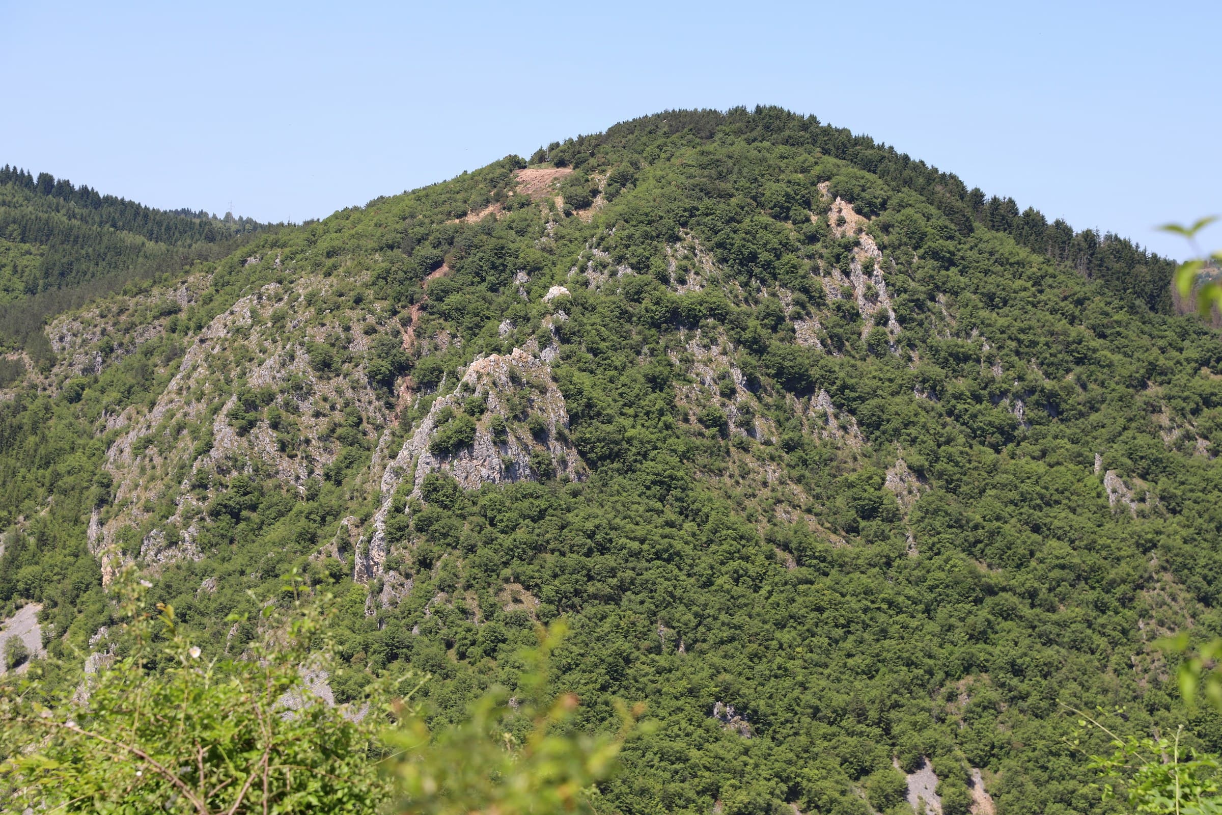 The entrenched meanders of the Uvac river winding between steep limestone walls