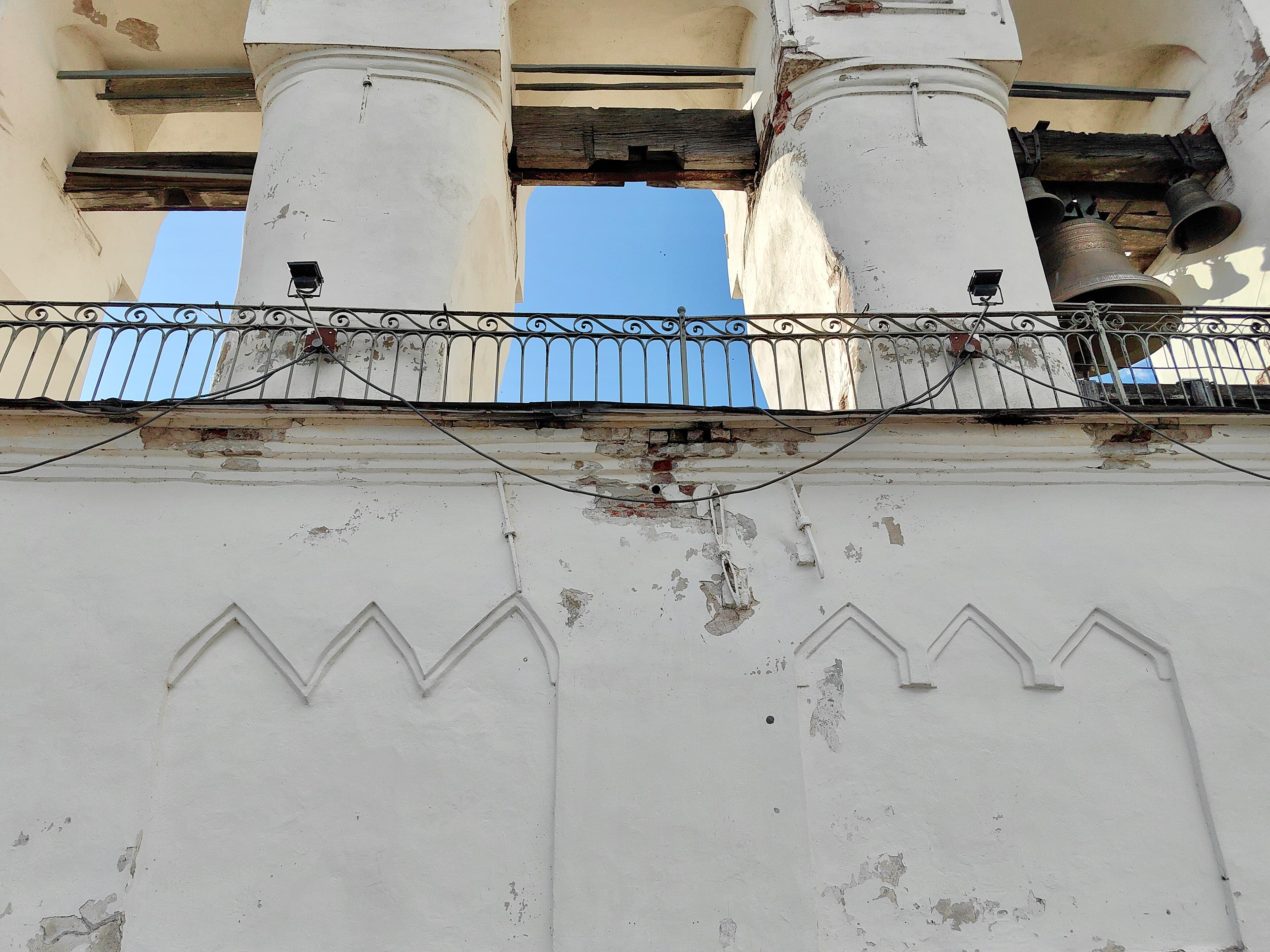 Belfry and walls of Saint Sophia Cathedral in Veliky Novgorod