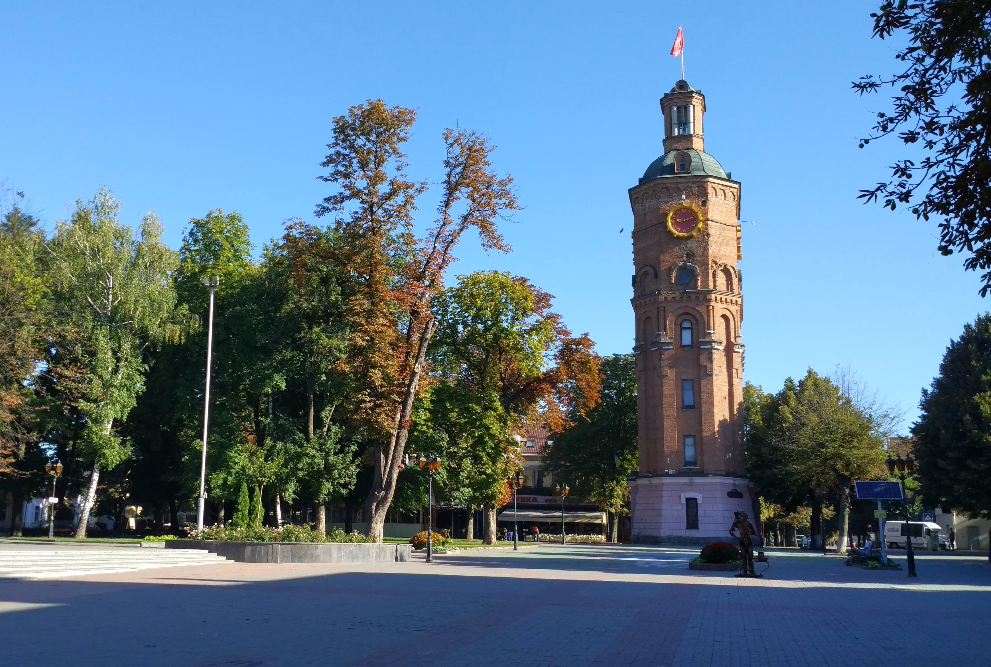 Red-brick historic Water Tower in Vinnytsia