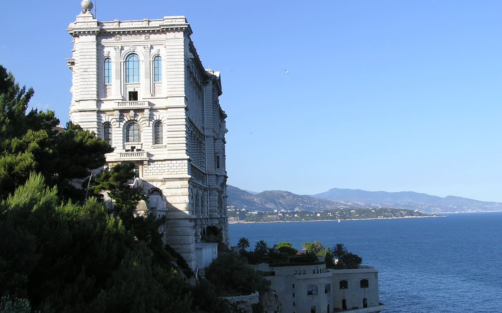 The Oceanographic Museum built on the cliff above the sea