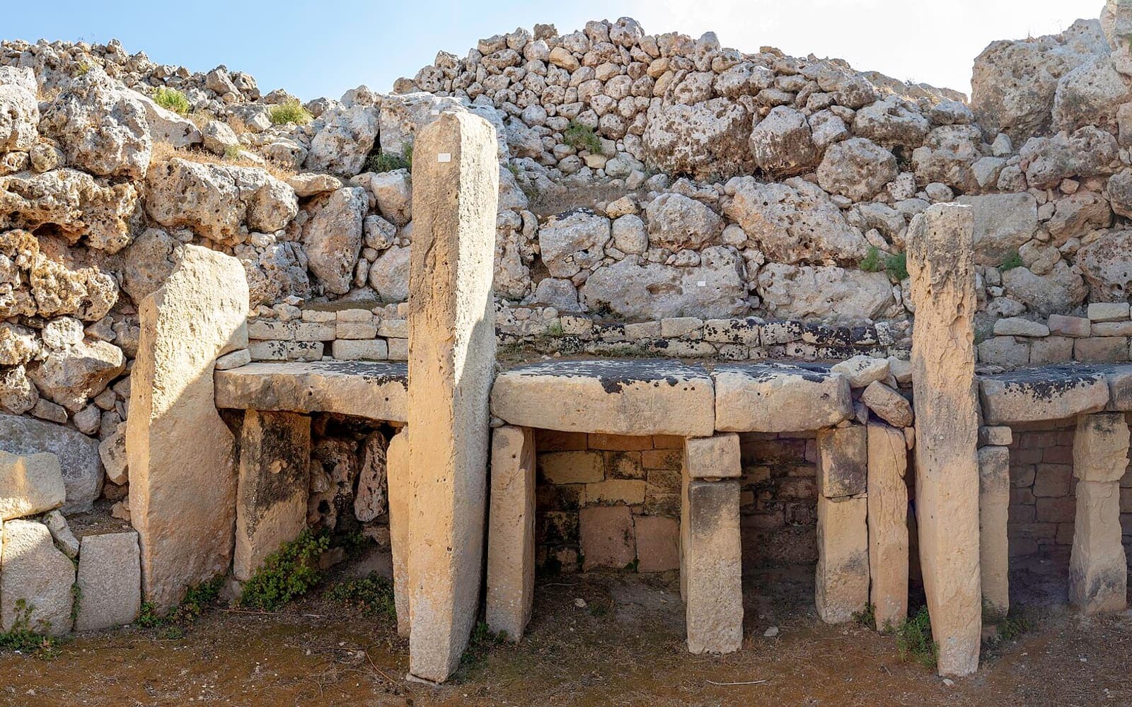The great stone doorway and walls of the Ġgantija temples