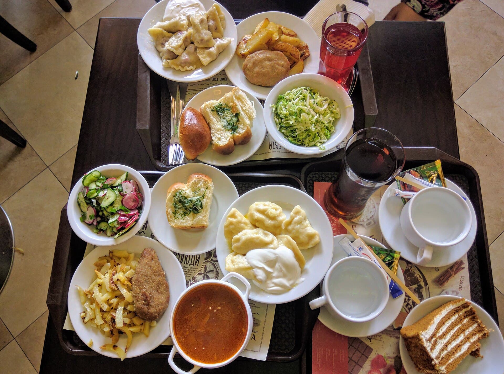 Ukrainian borshch and traditional dishes
